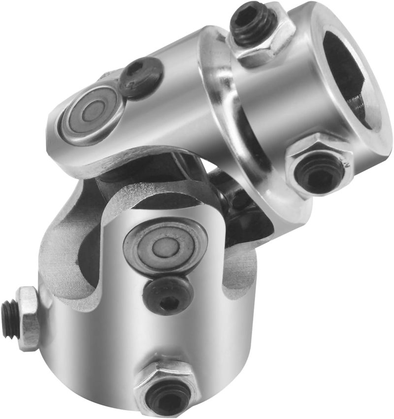 RABROPAR Store Steering U Joint 1" DD X 3/4" DD Single Steering Shaft U Joint Coupler Chrome Universal Coupling - Image 3